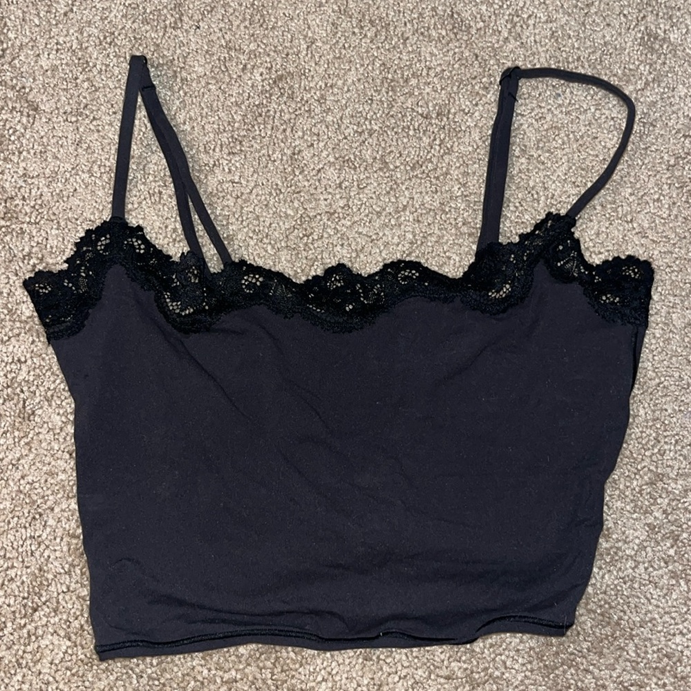 SKIMS lace cropped tank top